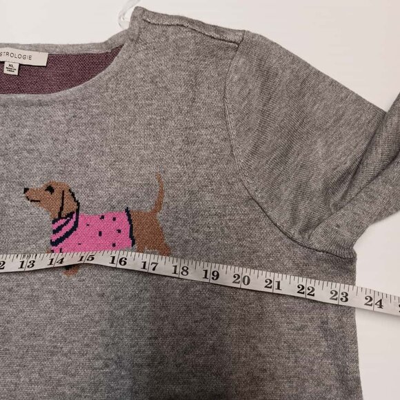 Astrologie Gray DachshundCrew Neck Sweater - Picture 5 of 5